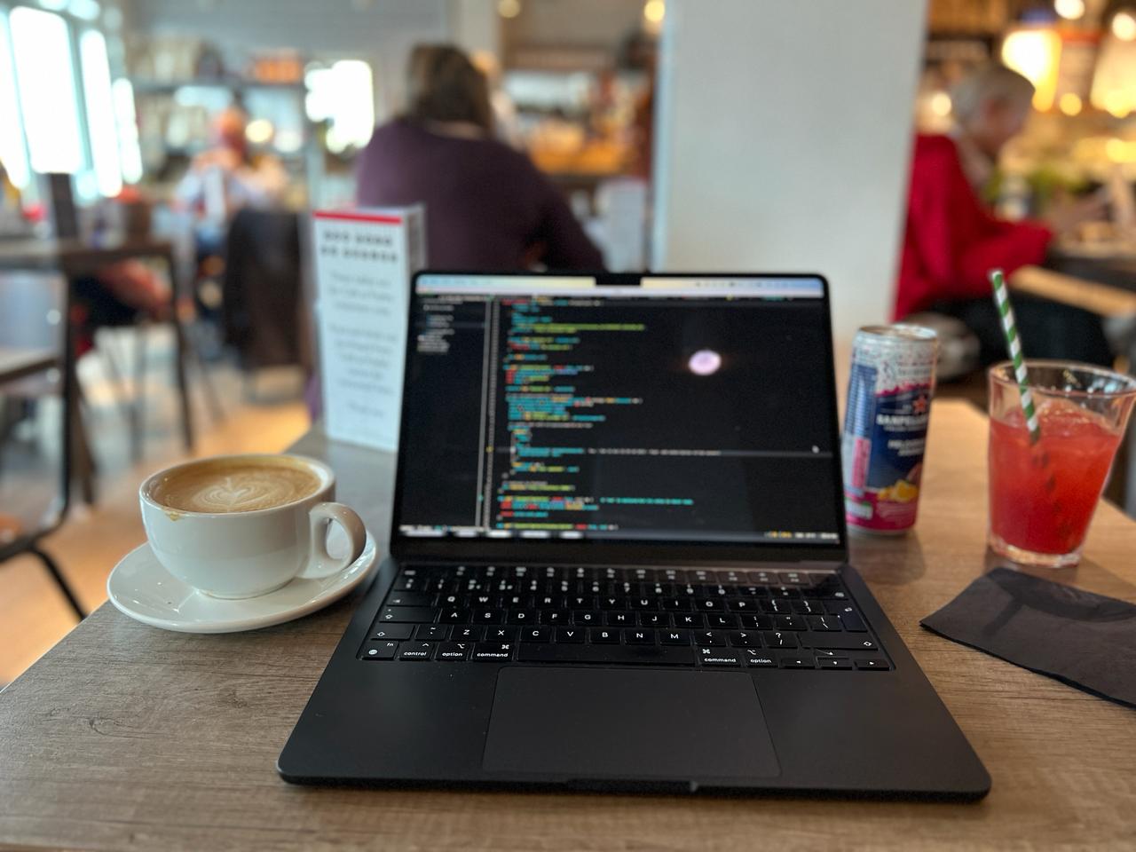 Working in Folyes Cafe.